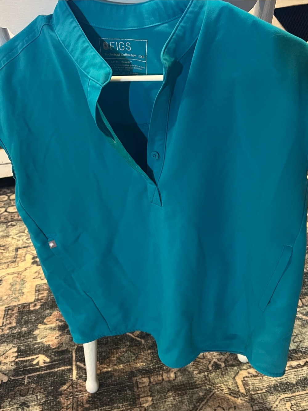 Figs teal Rafaela top XXS